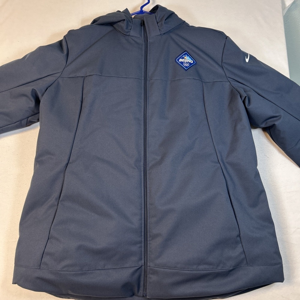 Nike 2022 Beijing Olympics 550 Down Fill Jacket Blue Parka DJ1177-437 Womens 2XL